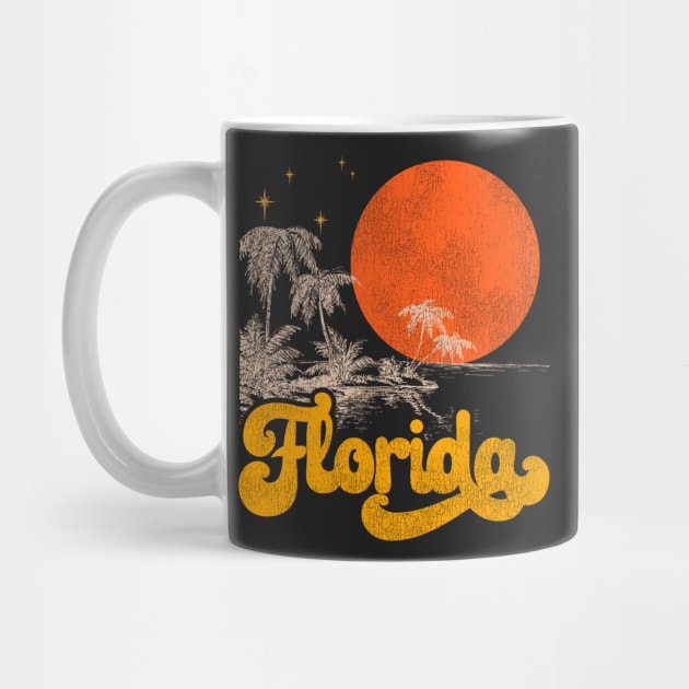 Vintage State of Florida Mid Century Distressed Aesthetic by darklordpug